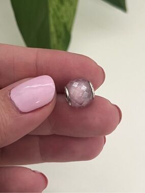 Pandora Petite Facets Charm in Pink, 925